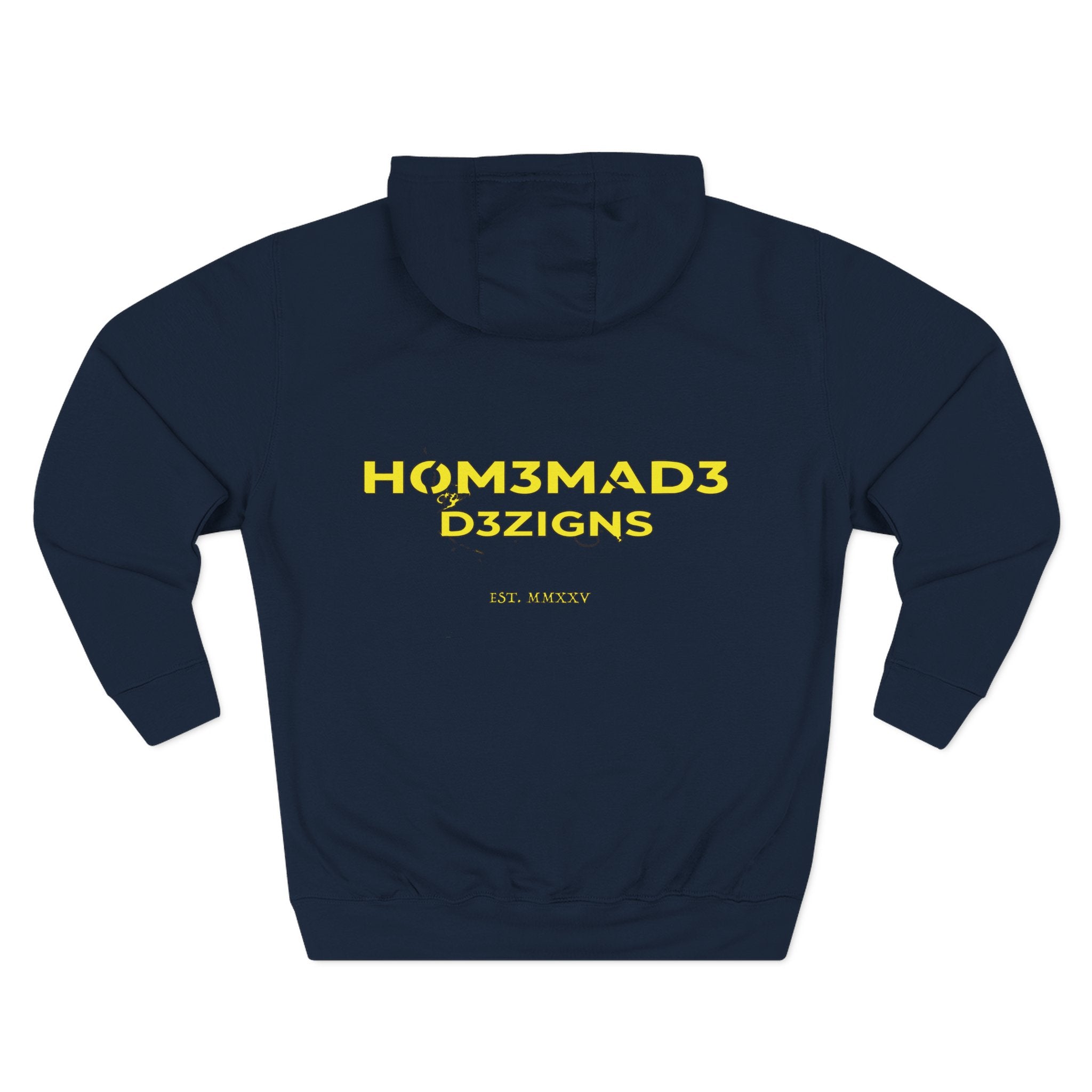 Yellow Homemade Designs Fleece Hoodie, Cozy Sweatshirt for Casual Wear, Perfect Gift for Birthdays, Holidays, and Relaxing Days