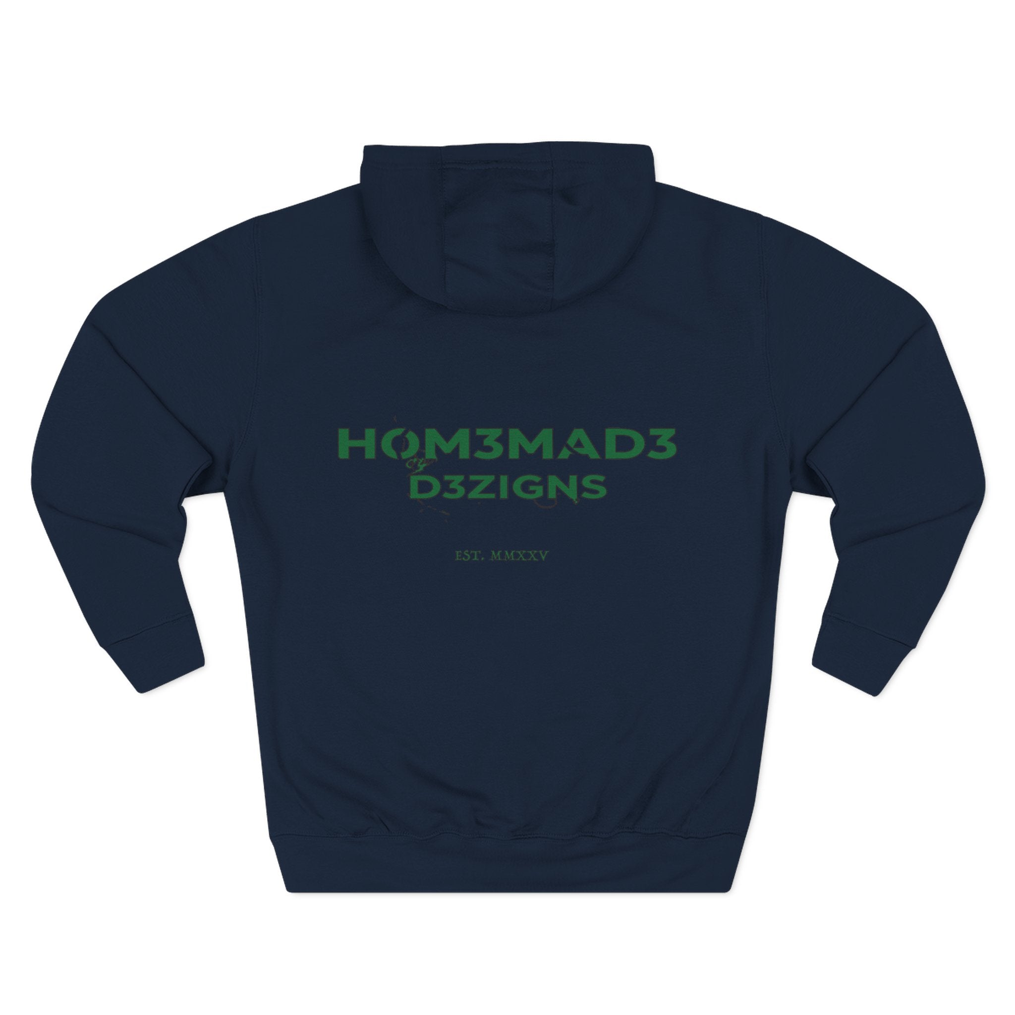 Green Homemade Designs Fleece Hoodie, Cozy Sweatshirt for Casual Wear, Perfect Gift for Birthdays, Holidays, and Relaxing Days
