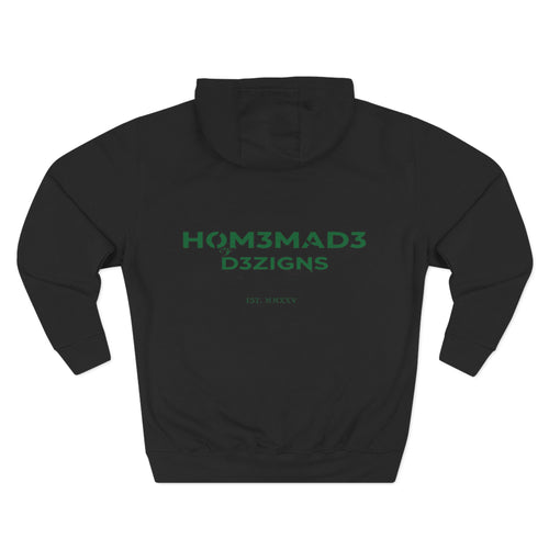 Green Homemade Designs Fleece Hoodie, Cozy Sweatshirt for Casual Wear, Perfect Gift for Birthdays, Holidays, and Relaxing Days