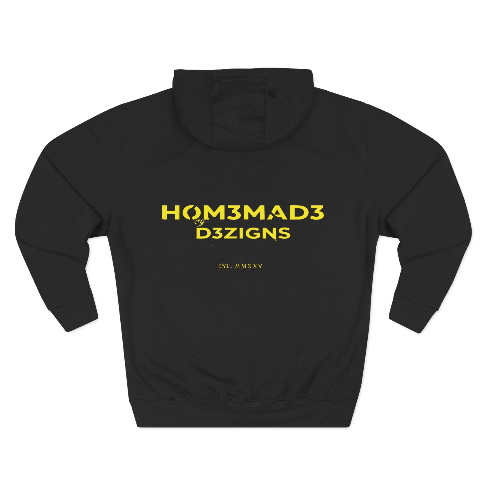 Yellow Homemade Designs Fleece Hoodie, Cozy Sweatshirt for Casual Wear, Perfect Gift for Birthdays, Holidays, and Relaxing Days