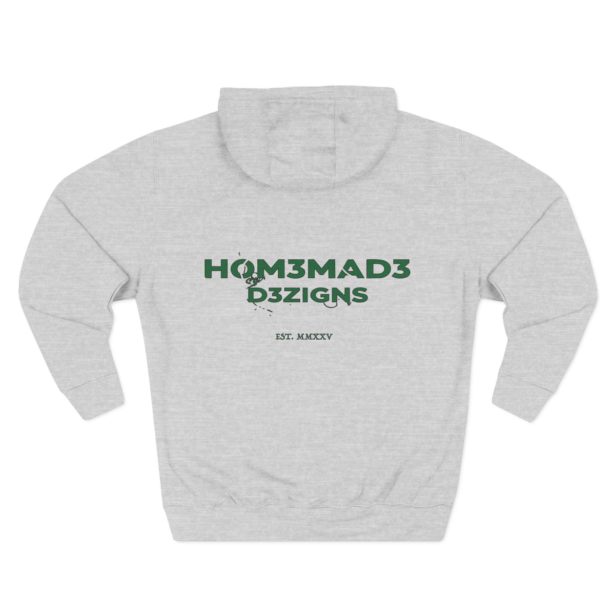Green Homemade Designs Fleece Hoodie, Cozy Sweatshirt for Casual Wear, Perfect Gift for Birthdays, Holidays, and Relaxing Days