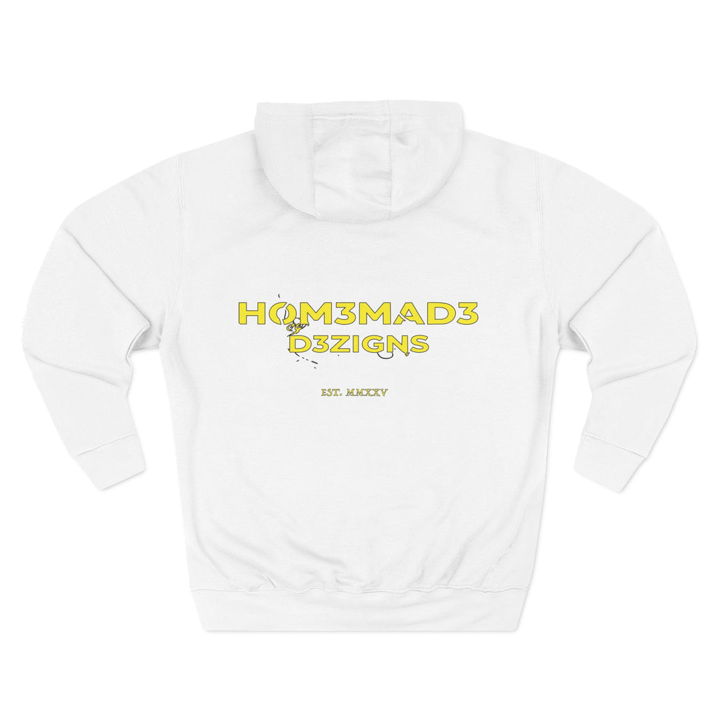 Yellow Homemade Designs Fleece Hoodie, Cozy Sweatshirt for Casual Wear, Perfect Gift for Birthdays, Holidays, and Relaxing Days